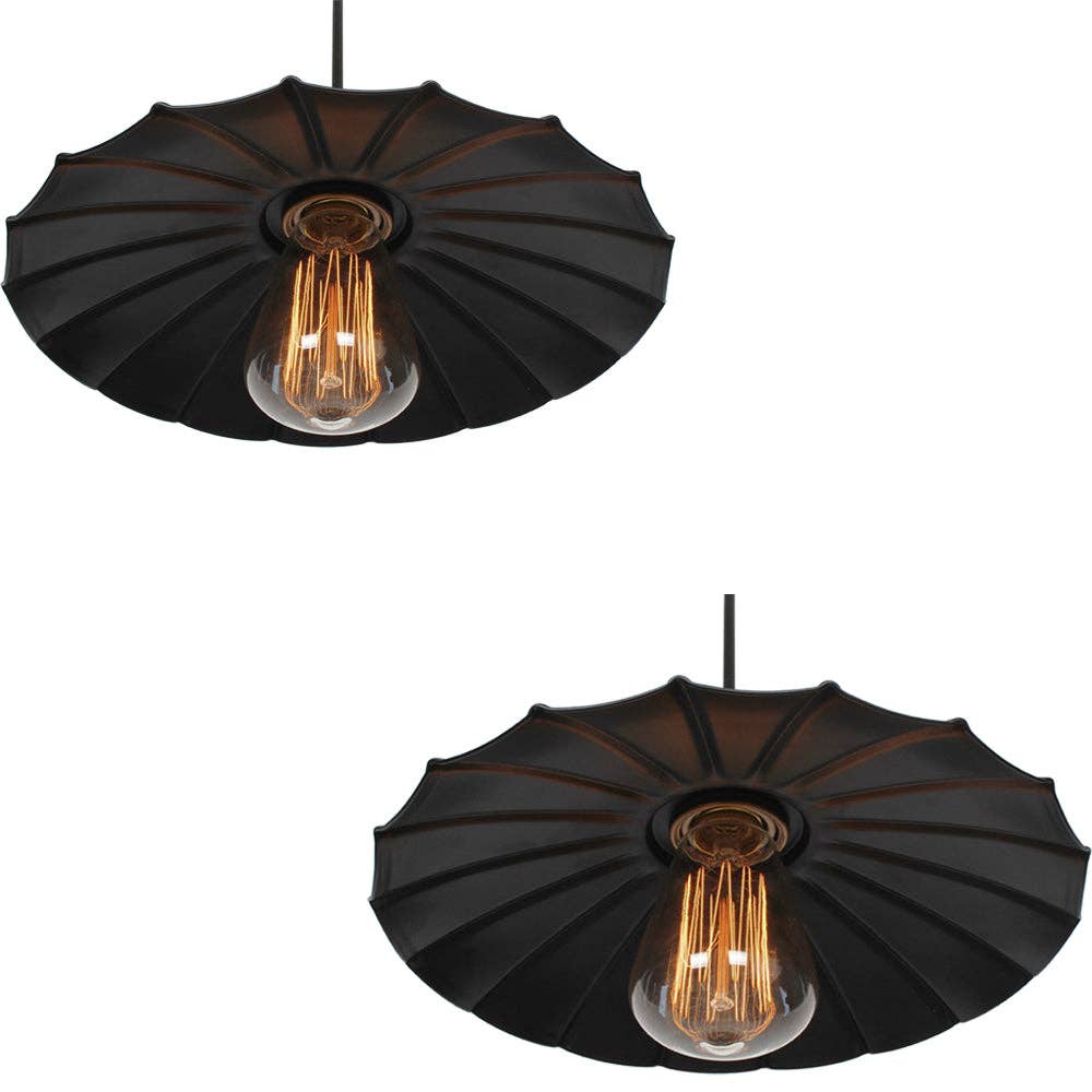 Retro stílusú fém hullámos vintage mennyezeti függőlámpa